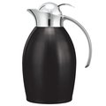 Service Ideas Nicollet Series Push Button Stainless Vacuum Insulated Carafe, 33.8 Ounce, Black Onyx NIC10BSPBBX